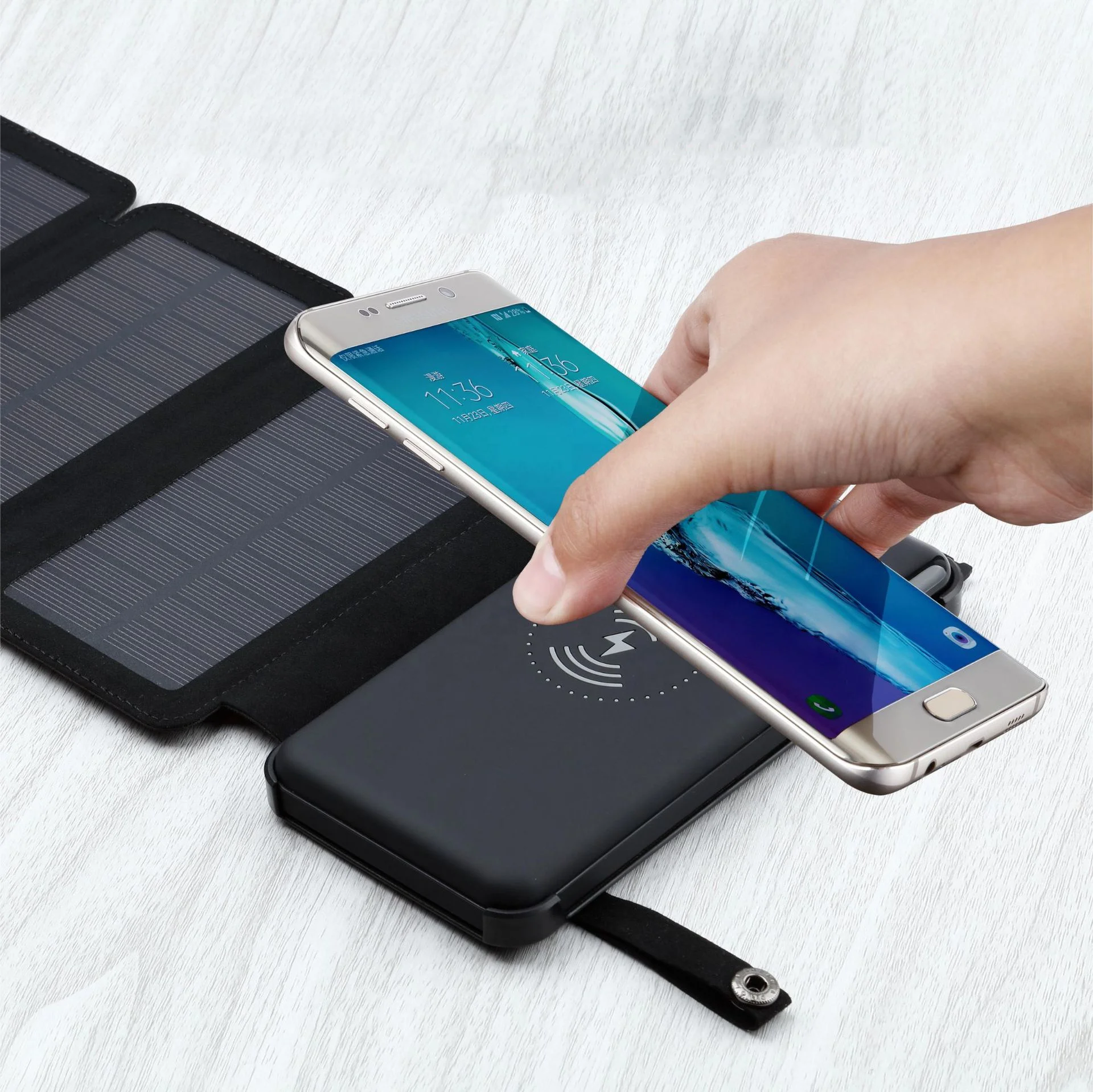 

2 in 1 Detachable Foldable Solar Panels Portable Phone Charger 10000mAh Power Bank