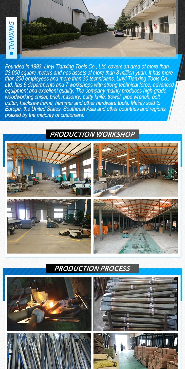 carbon steel material construction tools cold chisel with plastic handle factory direct