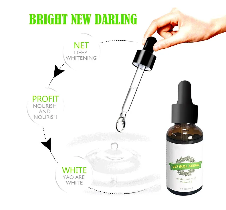 

OEM retinol serum Natural Organicl bio retinol whitening spot serum anti aging skin care serum for the face, Lucency