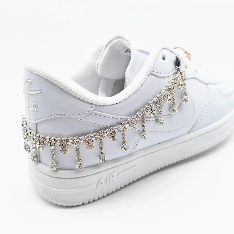 

Luxury Shoes Charms for Air Force 1 Sneakers Chain Decorations Crystal Rhinestone Tassel Jewelry Accessories Anklet Chains