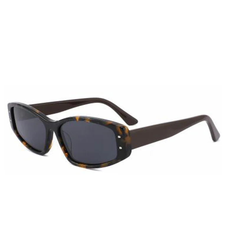 

2021 High Fashion Branded Acetate Travel Small Rectangle Men Women Vintage Femme Sunglasses, 4 colors for choice