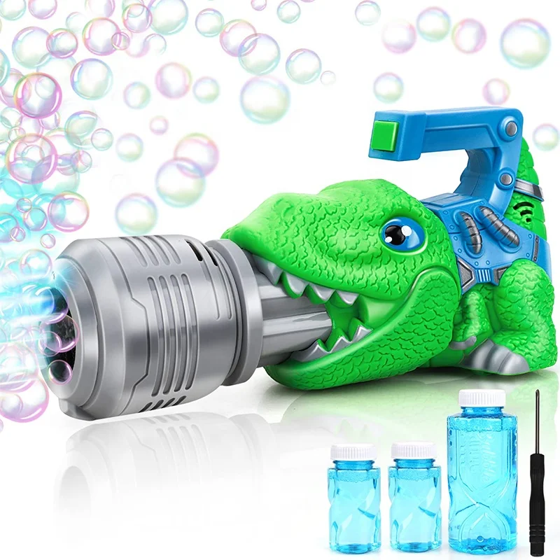 

(Only for US customers) TOY Life Automatic Electric Bubble Blaster Maker Dinosaur Bubble Gun for Kids with Sound Light