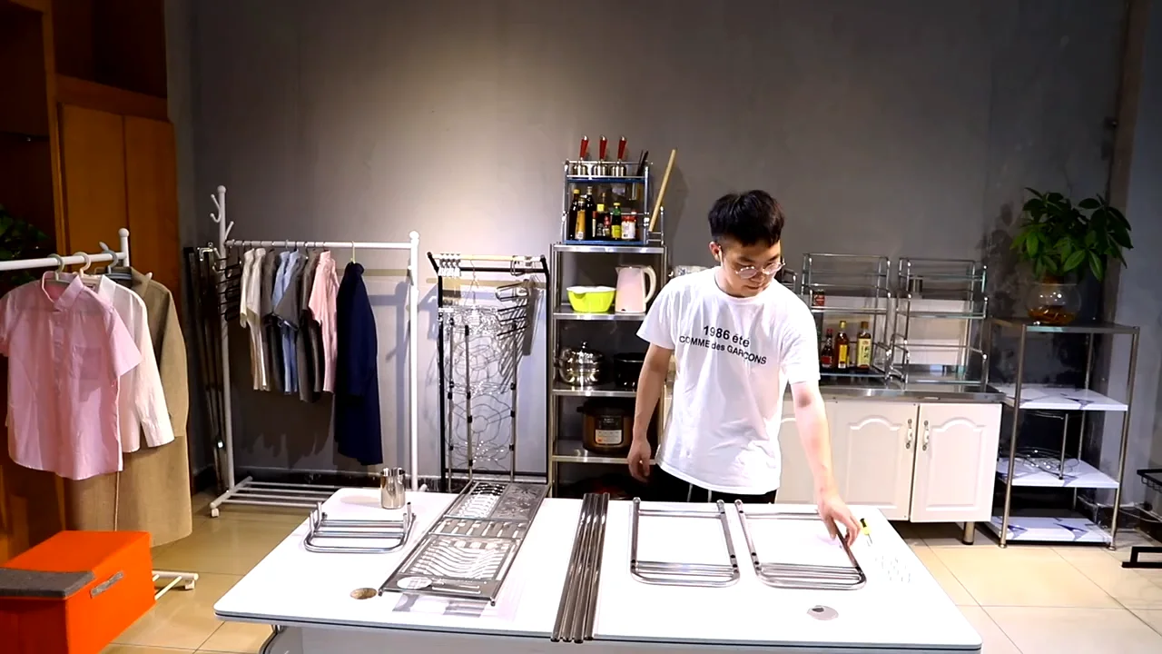 Commercial Stainless Steel Dish Racks Hanging For Hot Sale 2 Tiers Cup