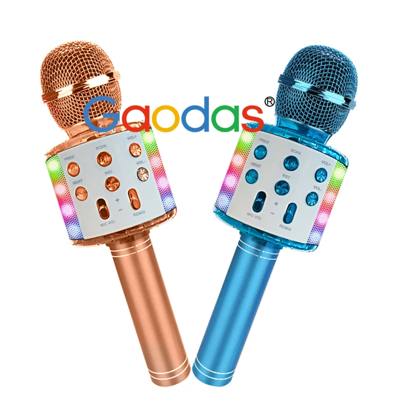 

WS858L mic direct deal customized household kids wireless condenser karaoke microphone USB studio microfono karaoke