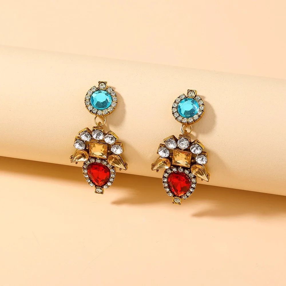 

SE640 Fashion jewellery manufacturers earring personalized latest luxury earring gemstone Vintage earring for women