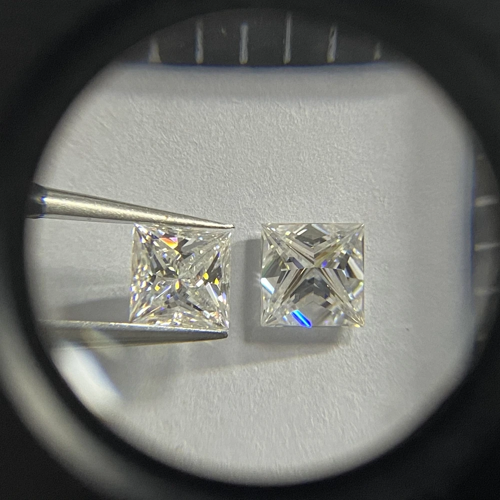 5克拉钻石宝石 - buy 方形碳硅石,公主式切割碳硅石,碳硅石 3 克拉