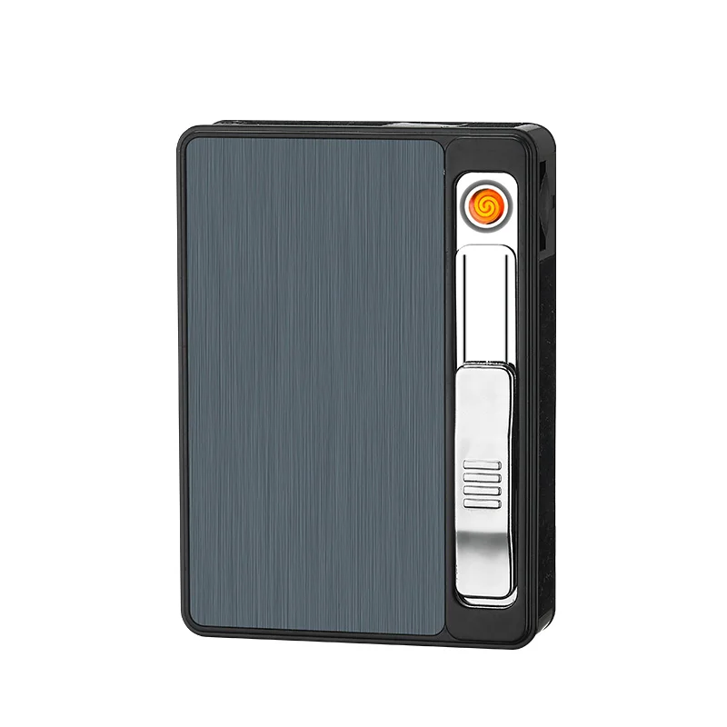 

Tungsten wire against wind and smoke Automatic smoke ejection usb charging cigarette case, Mixed colors