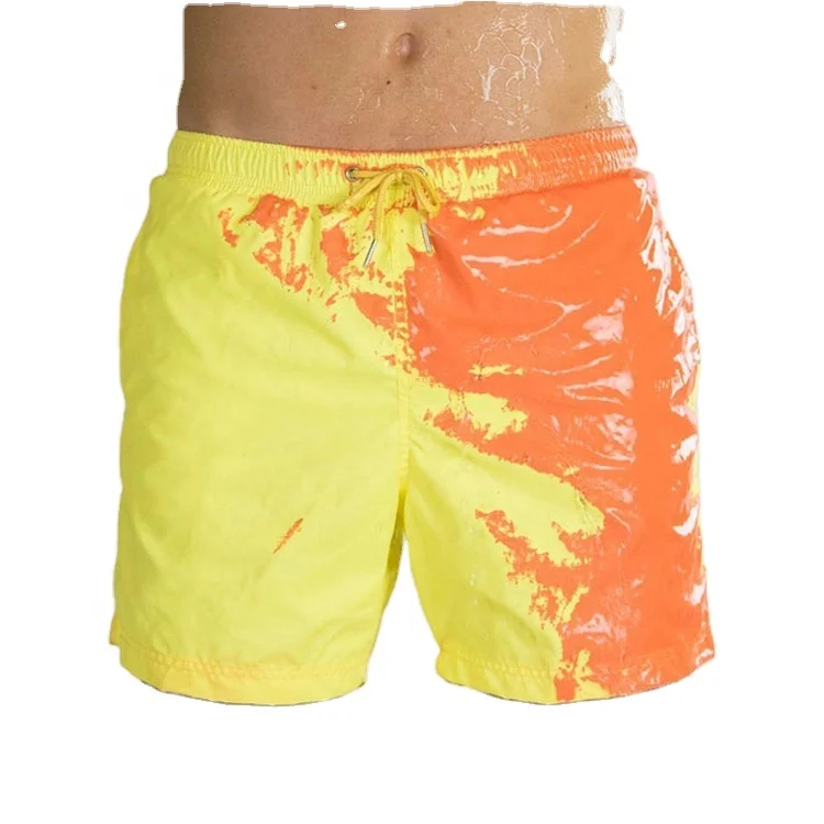 

Men's Swim Trunks Shorts Temperature-Sensitive Color Changing Beach Pants, Customized color