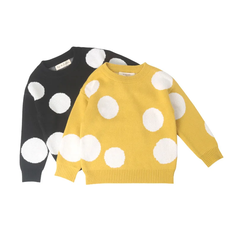 

Polka Dot Children's Sweater Knitwear Boys Girls Sweaters Kids Sweaters