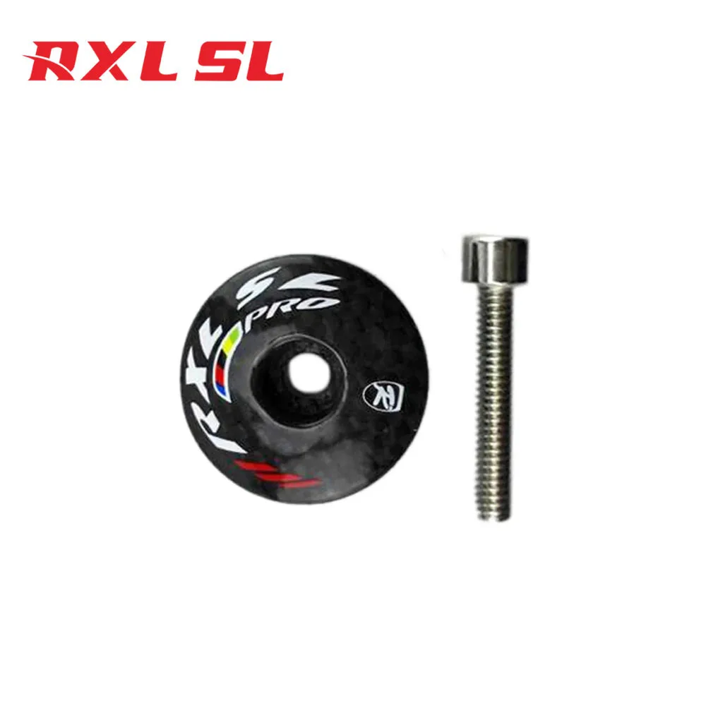 

RXL SL Stem Top Cap Bicycle Bike Stem Caps Cover With Screw 3K Glossy for Cycling Stem Headset