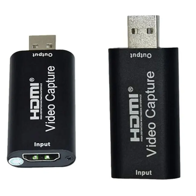

HD MI Capture Card USB 2.0 1080P Grabber Phone Hdtv to USB Video Signais Capture Card for Game Live Recording, Black