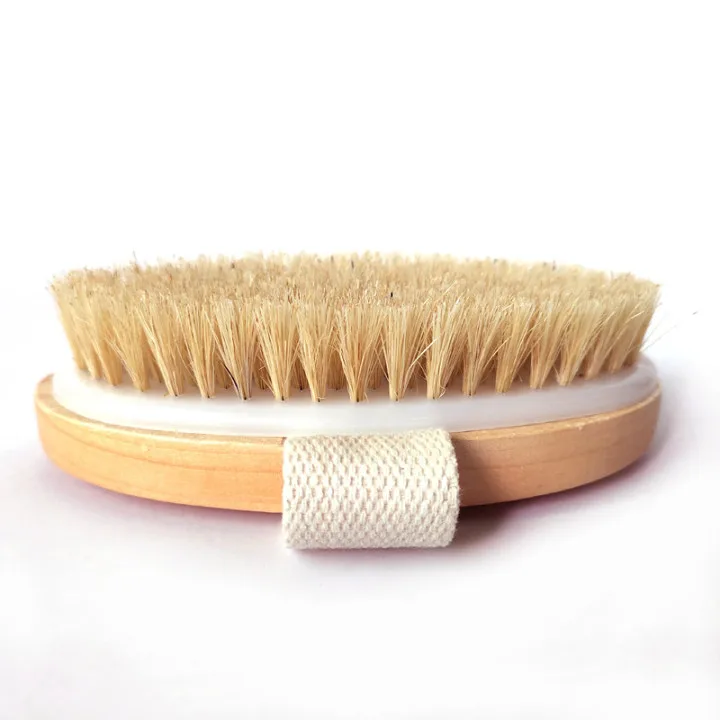 

Wholesale Bamboo Wooden Exfoliating Dry Skin Body Natural Boar Bristles Yoni Bath Bidy Brush Intimate Scrub Private Label