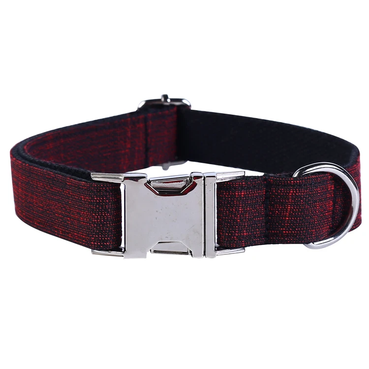 

Wholesale OEM Luxury Pet Collar Soft Cotton Padded Custom Patterns Ribbon Dog Collar, All colors can be customed