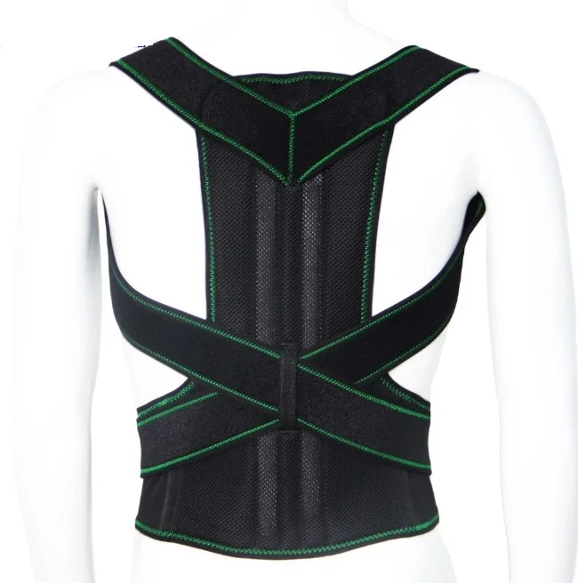 

Wholesale Gym Custom Back Support Brace S Back Posture Corrector Black Spandex Belt Adult