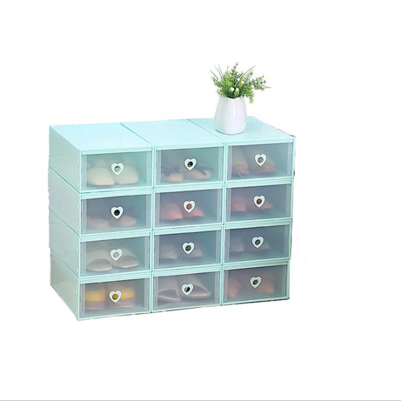 

2022 Amazon Hot Sale New Cheap Thickened Transparent Plastic Shoe Box Removable Folding Shoe Box Storage Shoe Cabinet