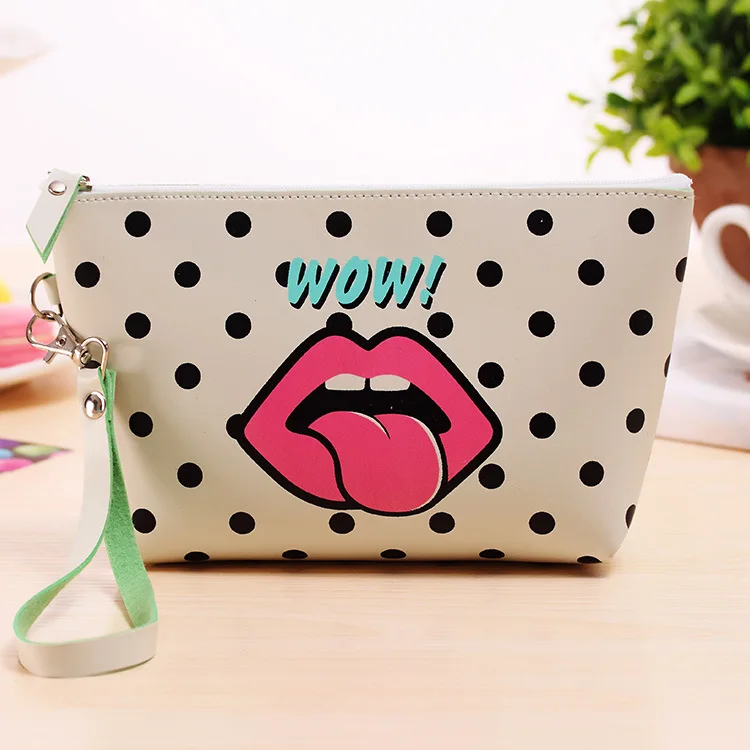 

Modern Design Zipper Cosmetic Bag Portable Travel Waterproof Leather Makeup Bag Fashion High Quality Custom Women Cosmetic Bag, Picture