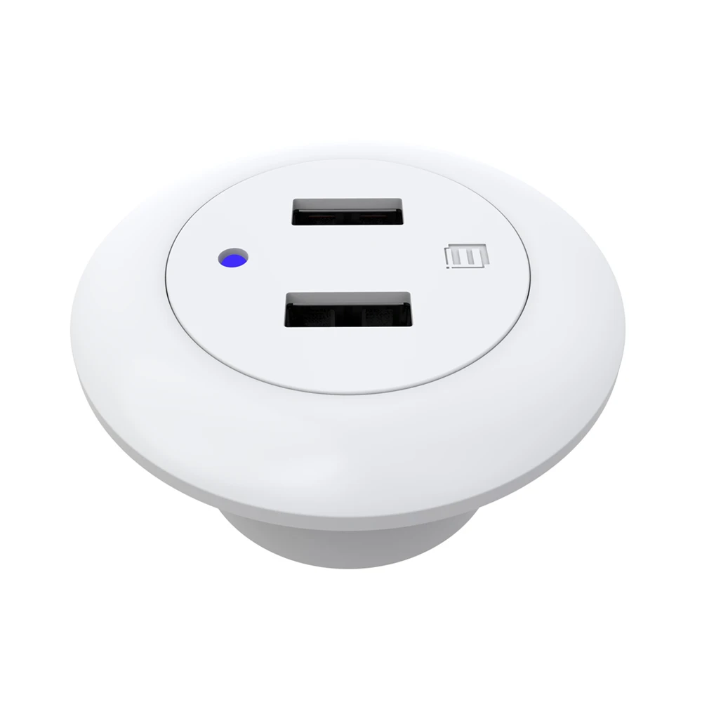 

Mobile Phone Built in Furniture Charging Hub USB Outlet Desk Insert Furniture USB Socket Charging, Black/ white