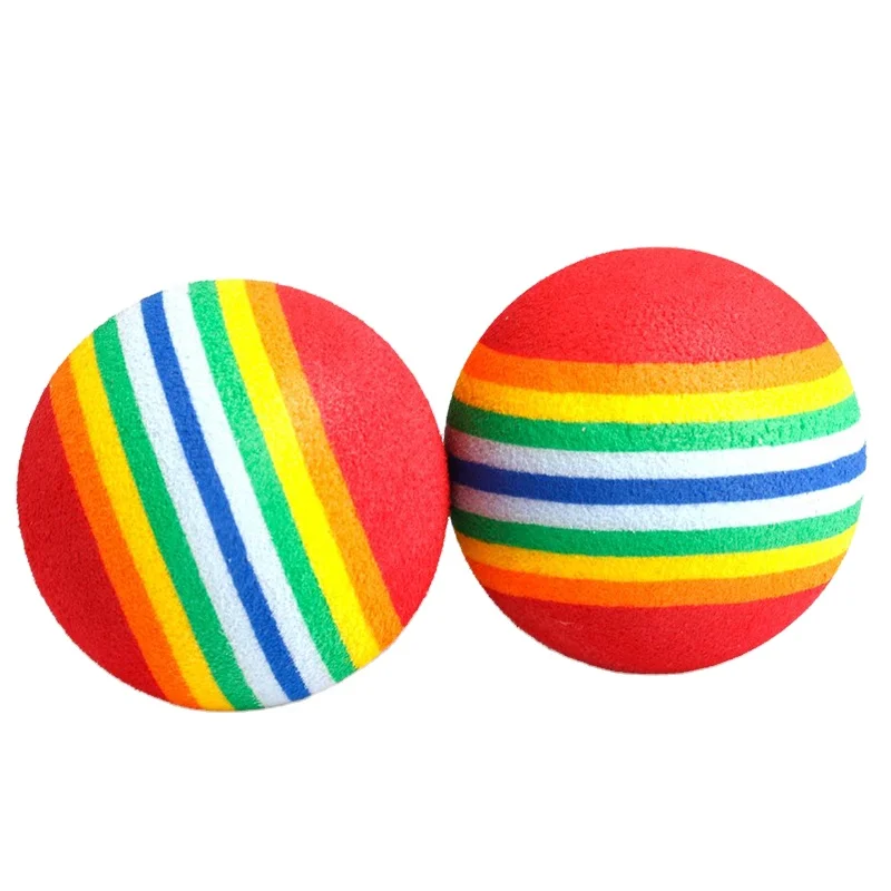 

Hot Sale Color Children Toy Ball Junior Indoor Golf Practice EVA Rainbow Ball golf balls, Customized