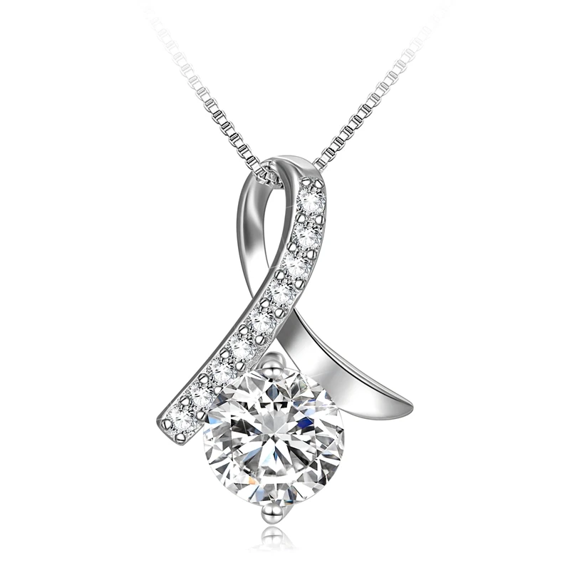 

Female Necklace 2021 Romantic Interwoven Pendant Necklace Luxury Sterling Silver 925 Jewelry Wholesale