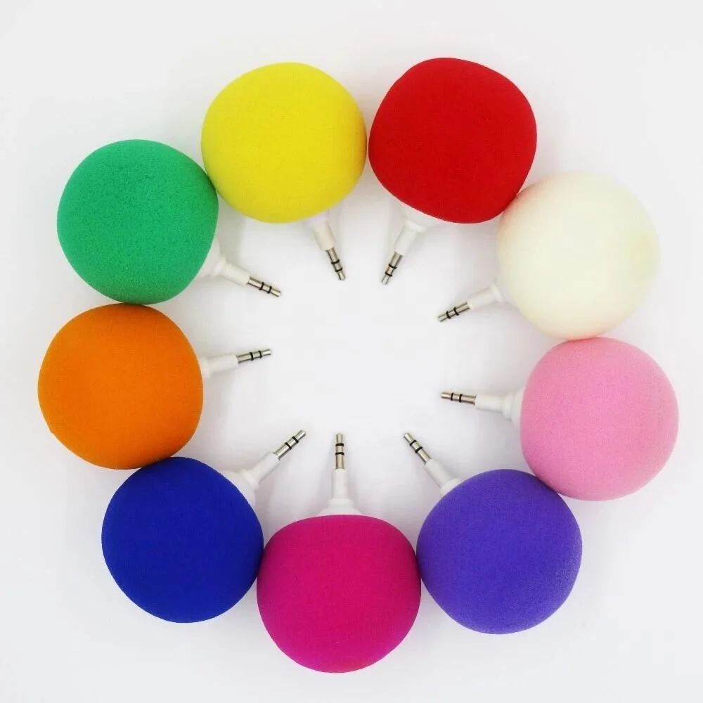 

Amazon new hot sale wired 3.5mm Audio Music Sponge Ball Portable Mobile Mini Speaker For Mobile Cell Phones Tablet PC