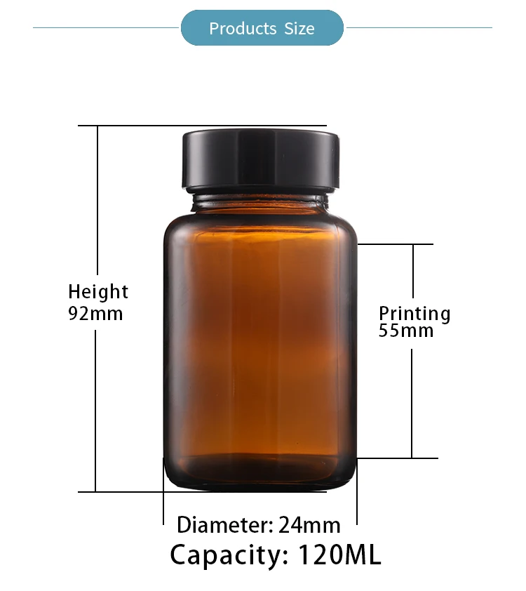 Wholesale 120 Ml 4 Oz Medical Pill Bottles Amber Glass Pill Container With Aluminum Child Proof