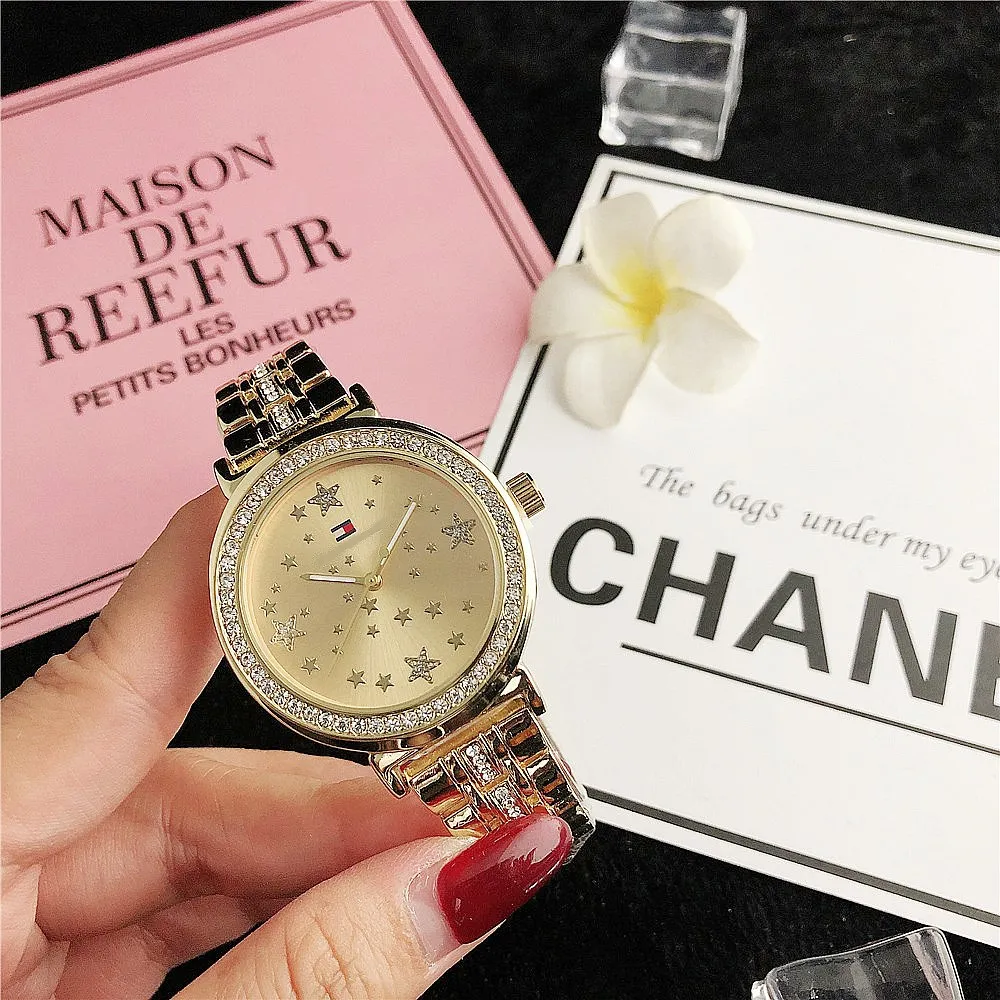 

hip hop diamond crystal watch women's fashion realme watch analog wristwatch kids girl mens watches in wristwatches luxury, Black