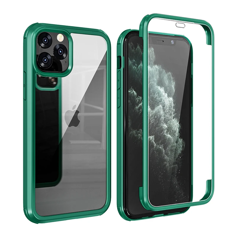 

2020 Newest Design For iPhone 11 Tempered Glass Phone Case TPU + Glass Hybrid Transparent Cellphone Case For iPhone 11 PRO MAX