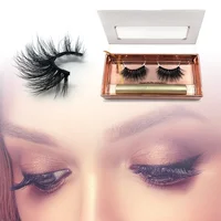 

Private Label 3D real mink eyelash, wholesale customer logo mink 3d eyelashes, Natural Makeup Private label 3D Mink Eyelashes