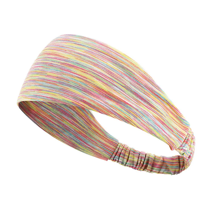 

Sports outdoor running fitness yoga sweat absorption color men women noo-slip custom sweatband headband