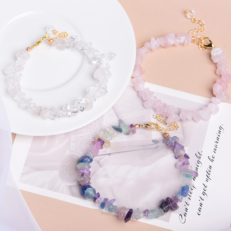 

New Arrival Fashion Jewelry 14K Gold Filled Natural Stone Crystal Bracelet