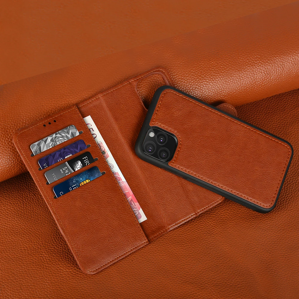 

Leather Phone Case Credit Card Detachable Plastic For samsung S10 Holder Magnet Removable Wallet Cases In Rfid Tpu Pu
