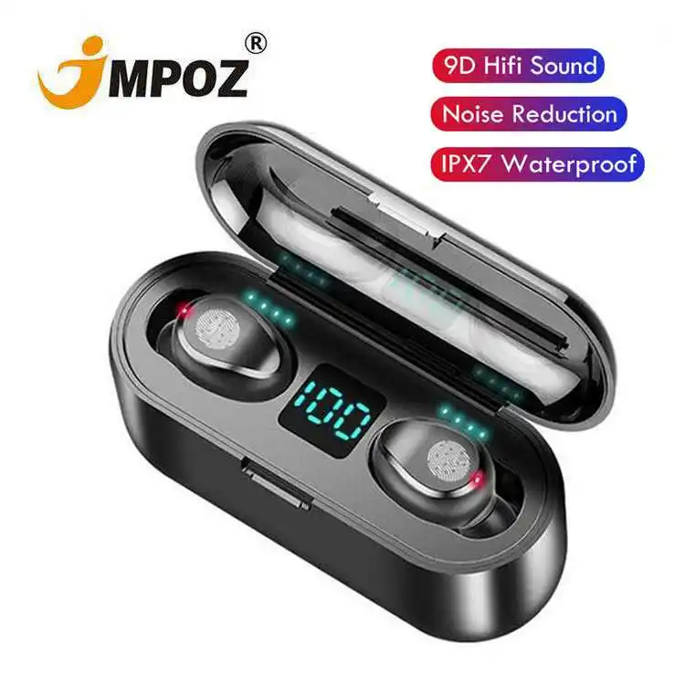 

TWS Earphone F9 Stereo Wireless Headphones Sport Waterproof Earphones Mini True Wireless Earbuds for cellphone