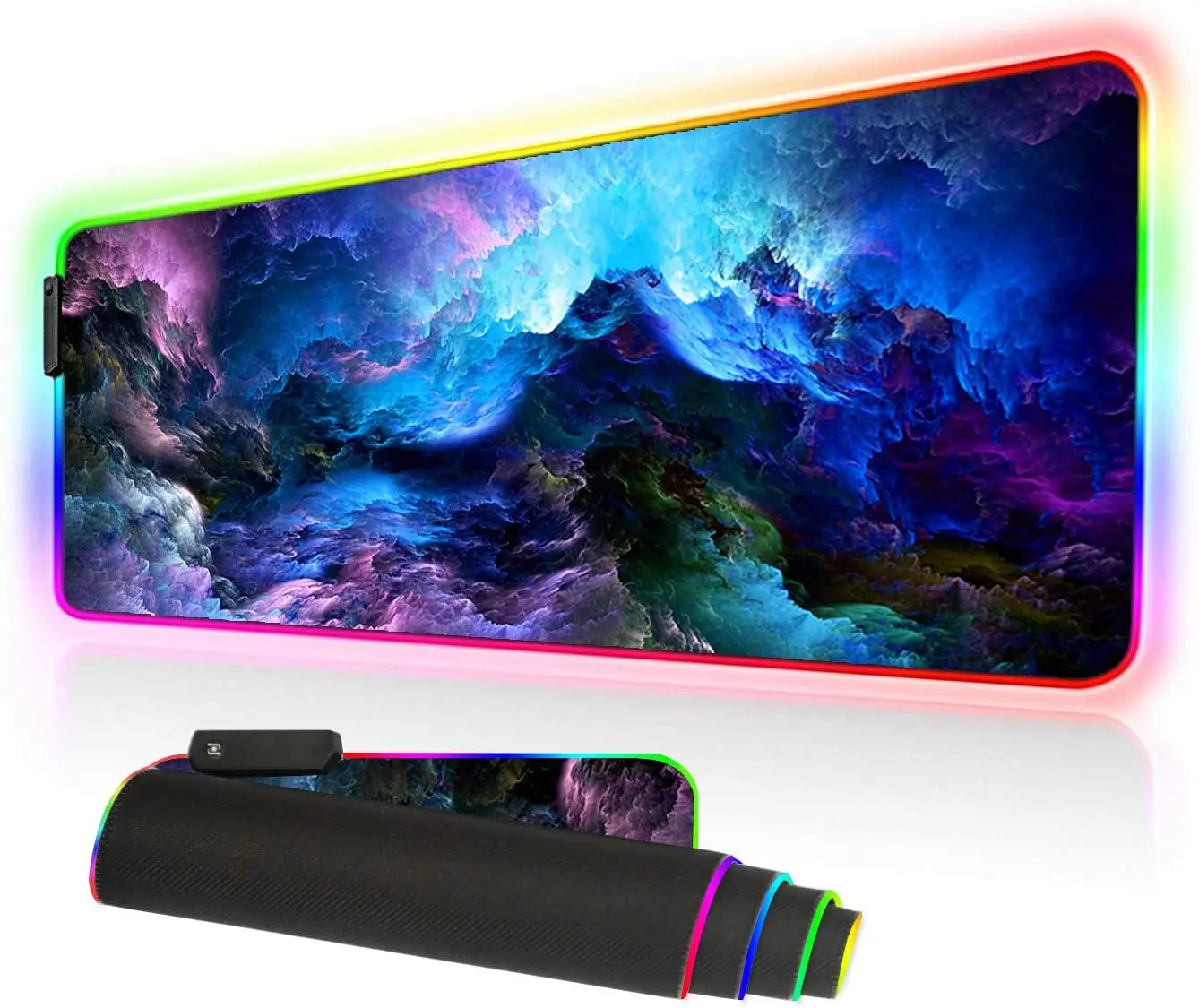 

RGB Gaming Mouse Pad, Large Extended Soft Led Mouse Pad 12 Lighting Mode, 1c