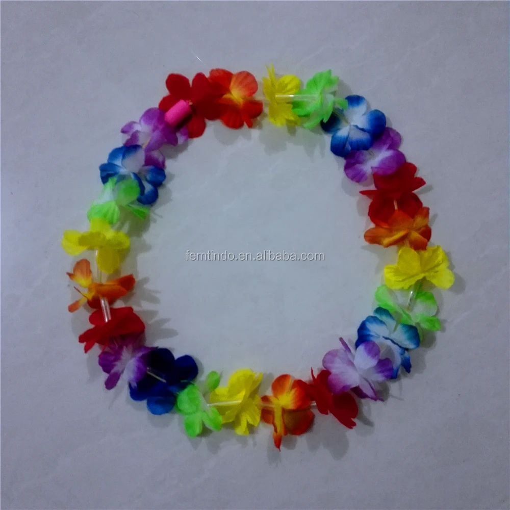Hawaii Led Flower Garland Necklace Lei 2 Artificial Flower Wholesale