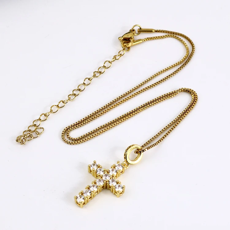 Ns1082 High Quality Diamond Christian Religion Jewelry Gold Plated ...
