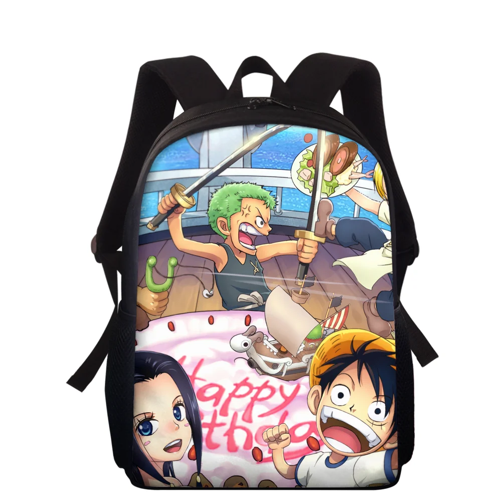 

2021 new arrival  school backpack custom print unisex luffy one piece anime bag for student, Black