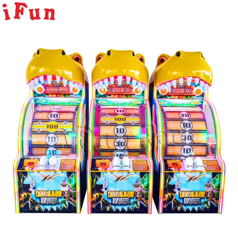 

Coin Operated Redemption Games Ticket Winning Dinosaur Wheel Arcade Lottery Game Machine