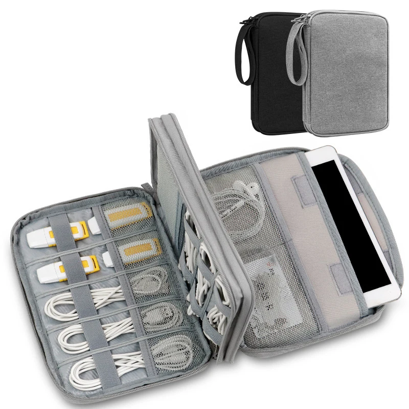 

Hot selling multifunctional cable storage bag Lightweight Portable electronics organizer travel case