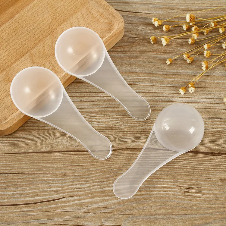 

wholesales and retails Food grade 30cc measuring scoop 15g amount plastic big round spoon 30ml Detergent spoon, Customized color