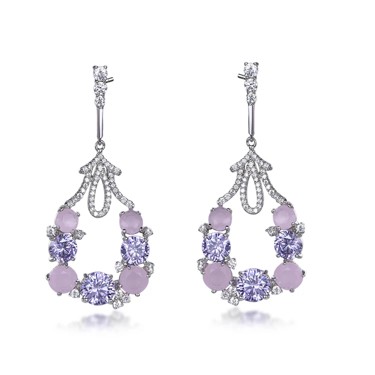 

2020 Sweet and lovely purple earrings for sister party earrings