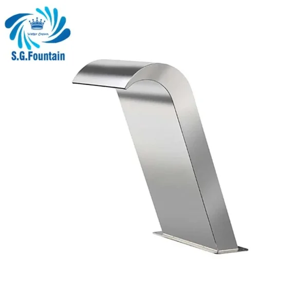 

Factory Price Customized Pool Waterfall Wall Wholesale Stainless Steel Garden Waterfalls, Silver