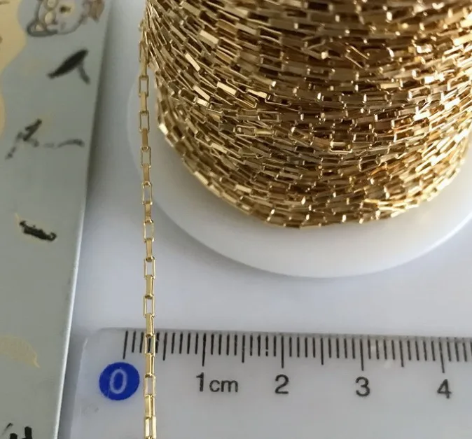 

NANA high quality 14k italian gold filled chain,1.25mm fashion brass gold chain, Yellow gold