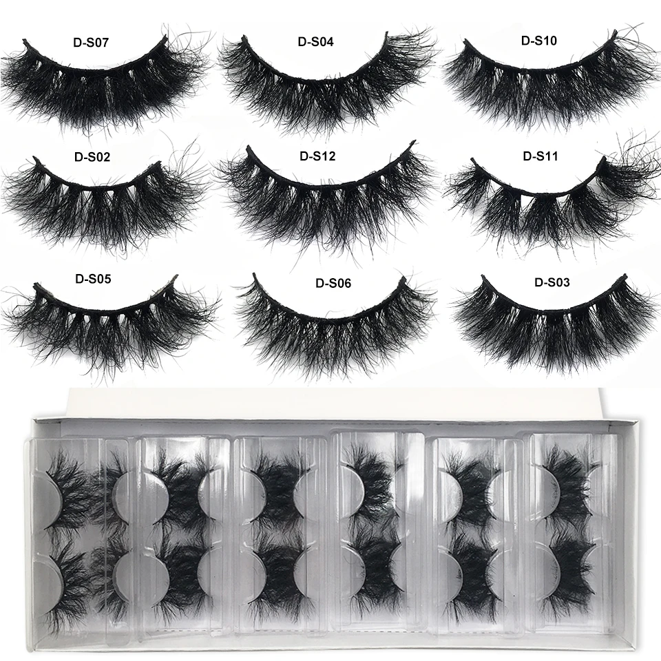 

3d Mink Lashes Wholesale 10mm-20mm Volume Natural Lashes With Clear tray Strip Mink Eye Lash Vendors Eyelashes Bulk