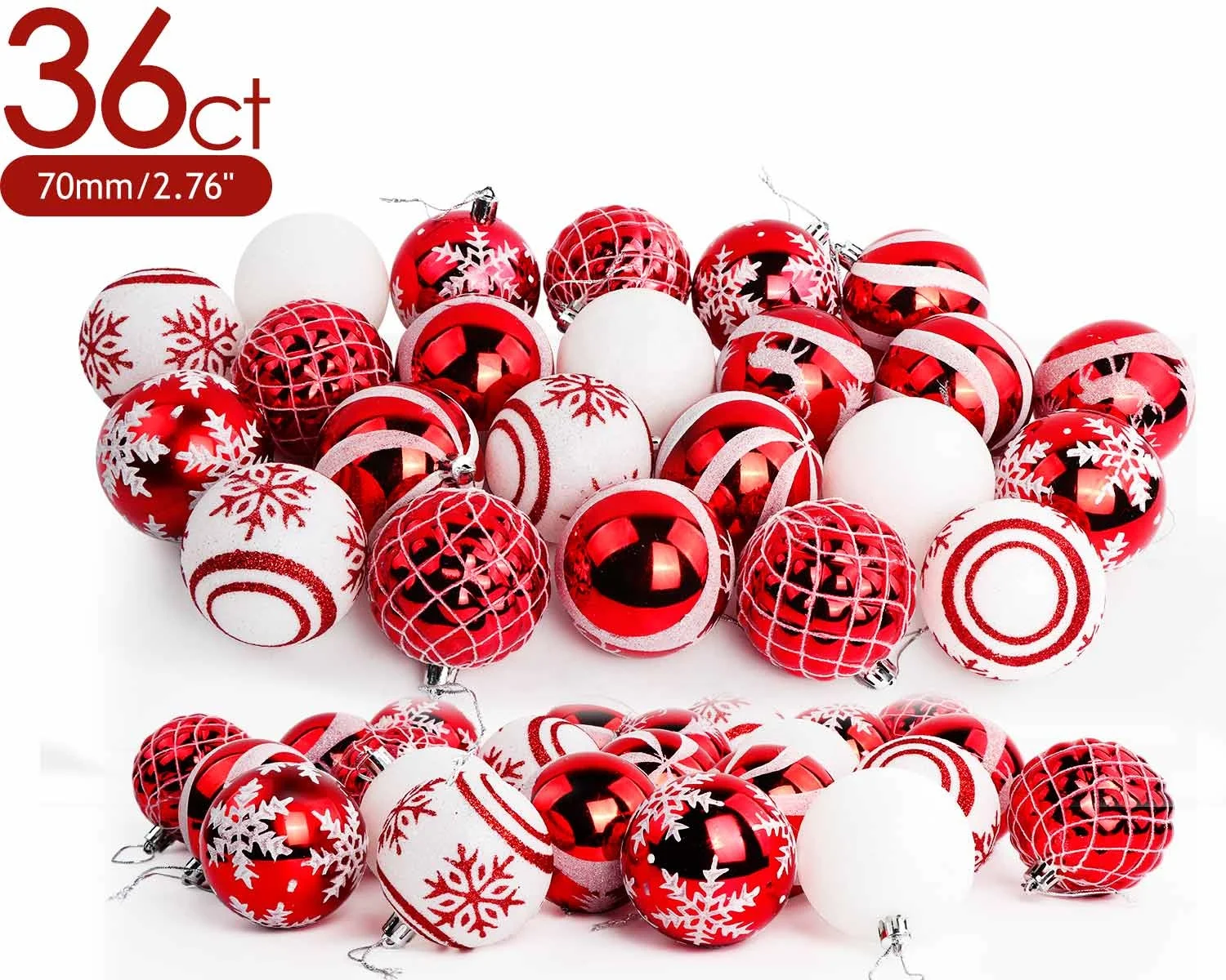 

OurWarm Sublimation Decoration Set Christmas Ball Tree Ornaments With Logo