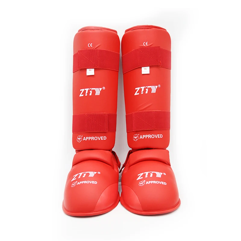 

Factory Supply Durable Martial Arts Leather Shin Guards Karate Shin and Instep Guard of Adults Kids