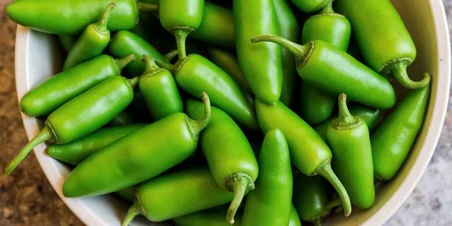 Backyard garden with growing serrano plants