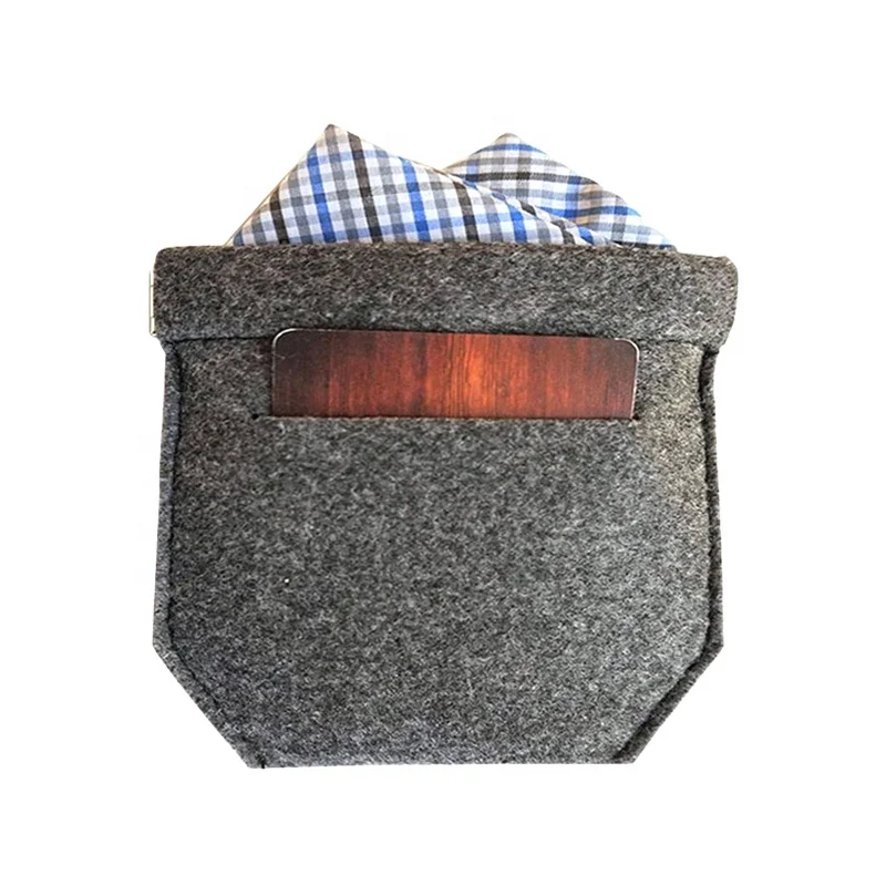 
Felt Material Handkerchief Folds Square Holder Pocket 