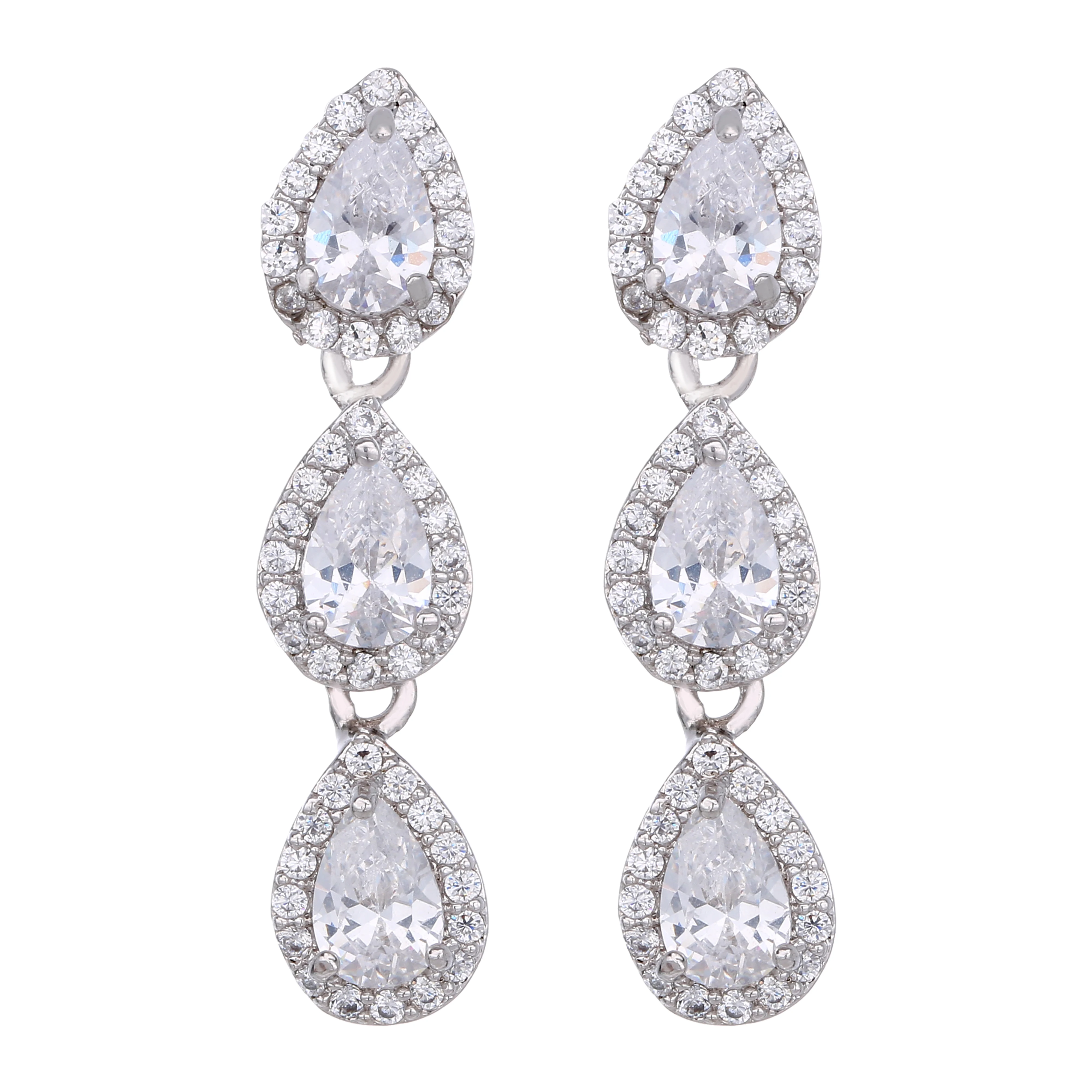 

Simple Design Water Drop Dangle Earrings White Gold Drop Earrings For Women Fashion Jewelry Christmas Gifts