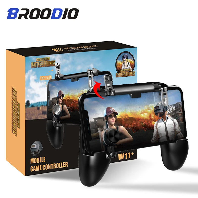 

W11 PUGB Mobile Controller Gaming Trigger L1 R1 Shooter For iPhone Android Gamepad Console Phone Joystick