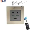 tempered glass hotel room media hub